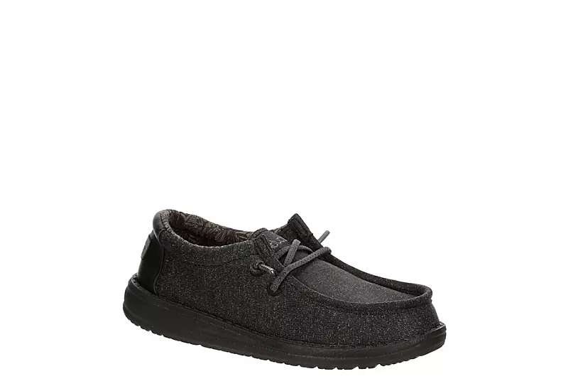 Heydude Boys Wally Youth Slip On Sneaker - Black 3 Heydude Boys Wally Youth Slip On Sneaker - Black