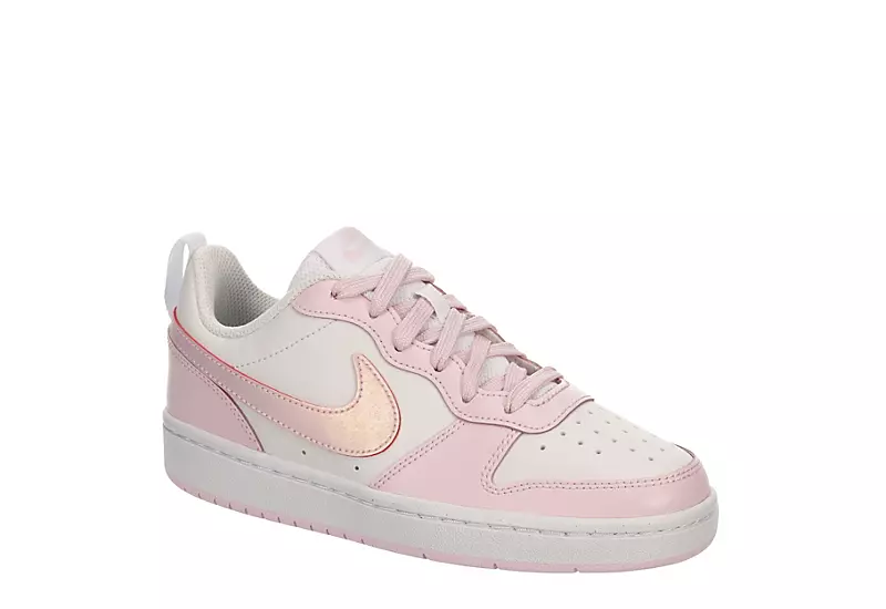 Nike Girls Court Borough 2 Low Top Sneaker - White 3 Nike Girls Court Borough 2 Low Top Sneaker - White