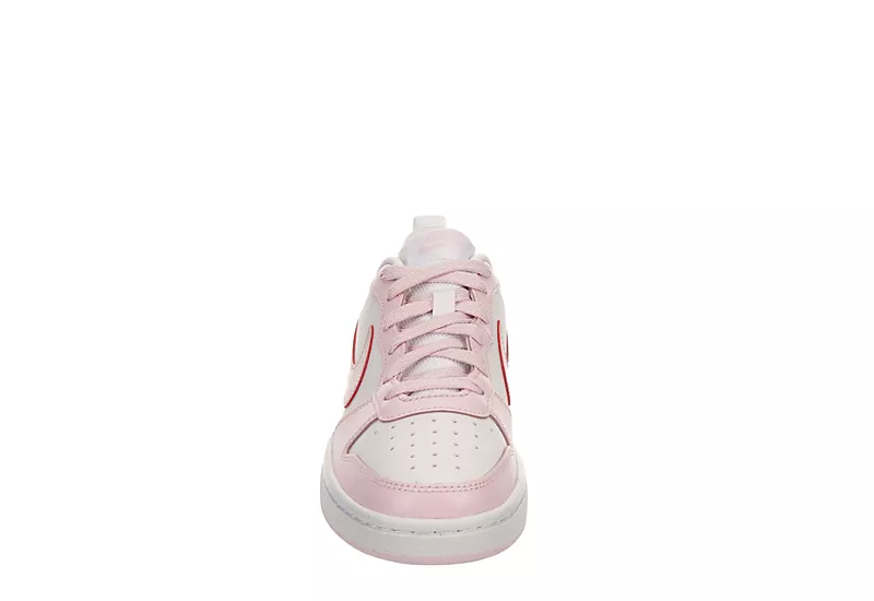 Nike Girls Court Borough 2 Low Top Sneaker - White 5 Nike Girls Court Borough 2 Low Top Sneaker - White - Image 3