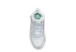 Nike Girls Court Borough 2 Mid Top Sneaker - Platinum -Shoe Sales Store US 01 808056 04