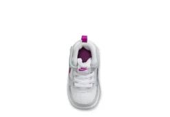 Nike Girls Infant Court Borough 2 Mid Top Sneaker - Platinum -Shoe Sales Store US 01 808080 04