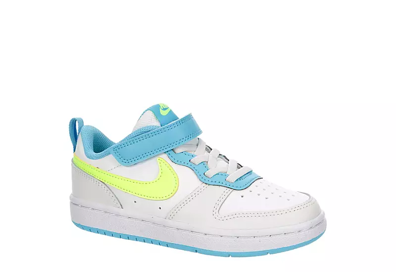 Nike Boys Court Borough 2 Low Top Sneaker - White 3 Nike Boys Court Borough 2 Low Top Sneaker - White