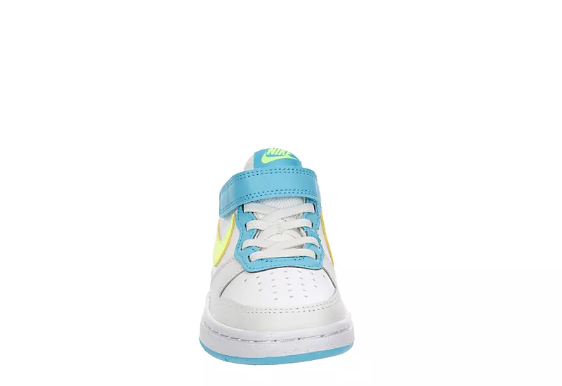 Nike Boys Court Borough 2 Low Top Sneaker - White 5 Nike Boys Court Borough 2 Low Top Sneaker - White - Image 3