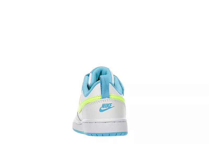 Nike Boys Court Borough 2 Low Top Sneaker - White 7 Nike Boys Court Borough 2 Low Top Sneaker - White - Image 5