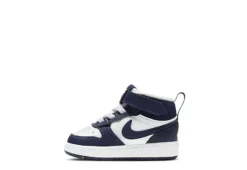 Nike Boys Infant Court Borough Mid 2 Sneakers - White -Shoe Sales Store US 01 808166 02