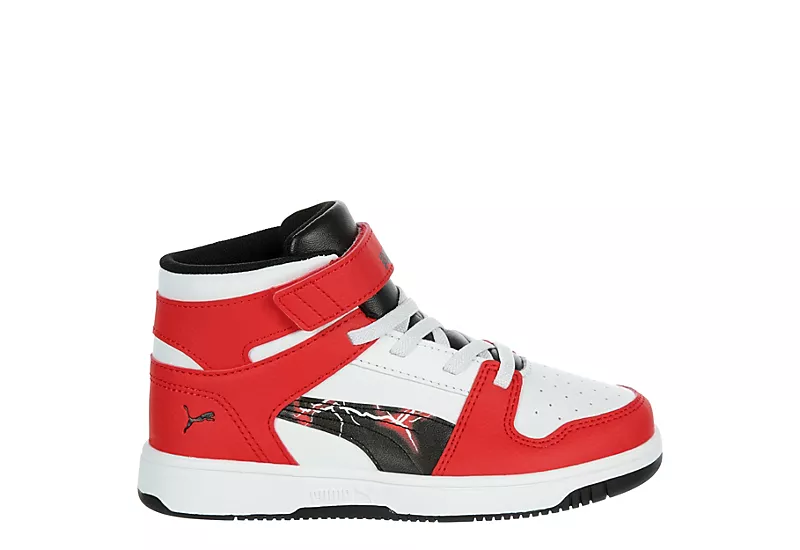 Puma Boys Rebound Layup Sl Sneaker - White 4 Puma Boys Rebound Layup Sl Sneaker - White - Image 2