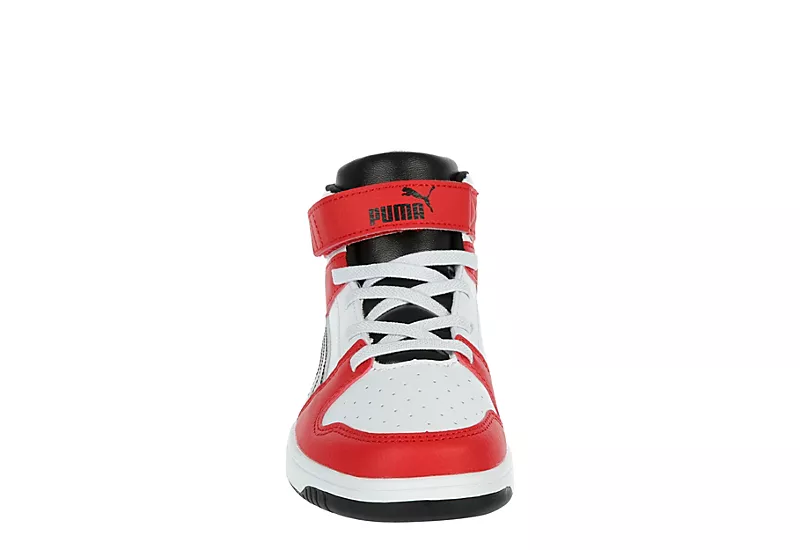 Puma Boys Rebound Layup Sl Sneaker - White 5 Puma Boys Rebound Layup Sl Sneaker - White - Image 3
