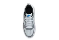 Nike Boys Court Borough 2 Low Top Sneaker - Grey -Shoe Sales Store US 01 808282 04