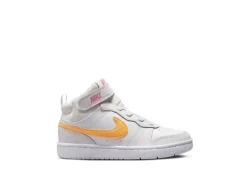 Nike Girls Court Borough 2 Mid Top Sneaker - White 10 Nike Girls Court Borough 2 Mid Top Sneaker - White -Shoe Sales Store US 01 808289 01
