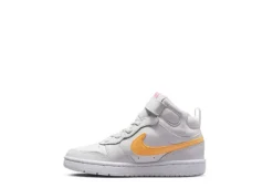 Nike Girls Court Borough 2 Mid Top Sneaker - White 11 Nike Girls Court Borough 2 Mid Top Sneaker - White -Shoe Sales Store US 01 808289 02