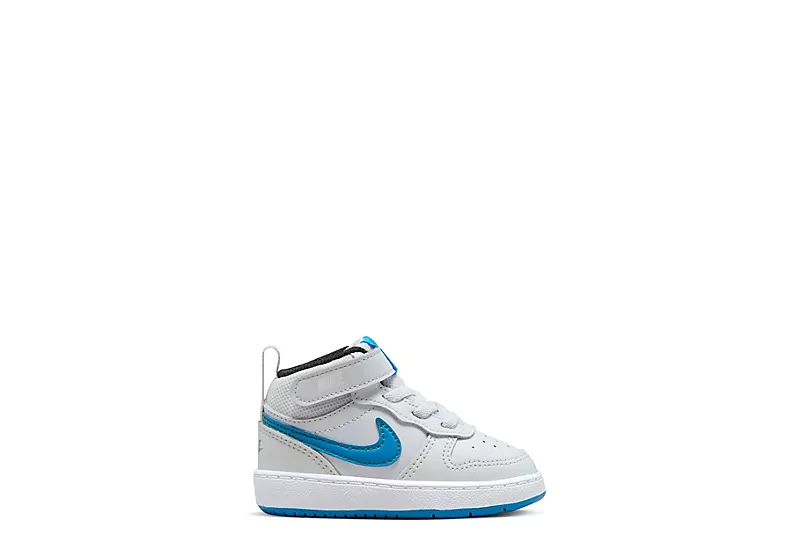 Nike Boys Infant Court Borough Mid 2 Sneakers - Grey 4 Nike Boys Infant Court Borough Mid 2 Sneakers - Grey - Image 2