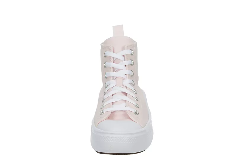 Converse Girls Chuck Taylor All Star Move High Top Sneaker - Pink 5 Converse Girls Chuck Taylor All Star Move High Top Sneaker - Pink - Image 3