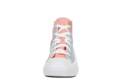 Converse Girls Chuck Taylor All Star Move High Top Sneaker - Pink -Shoe Sales Store US 01 808316 02