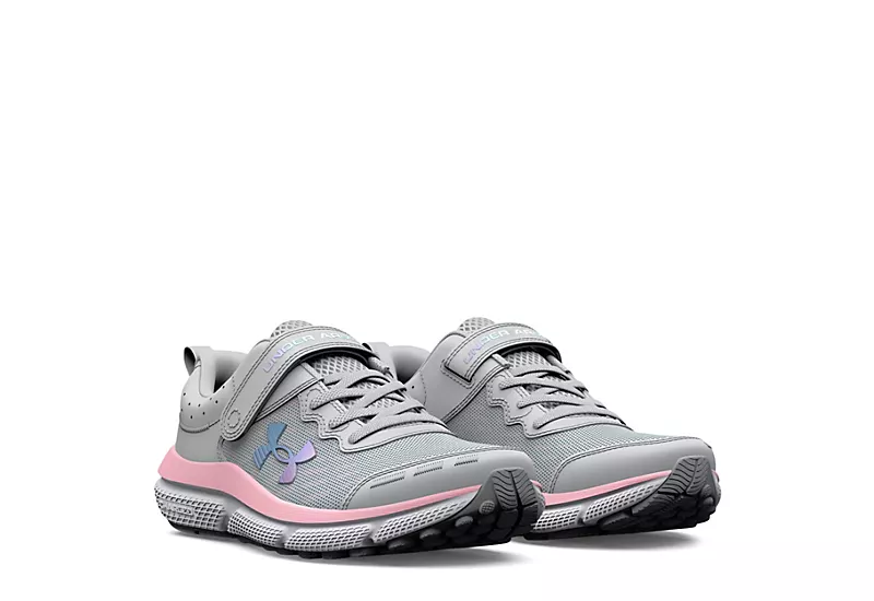 Under Armour Girls Assert 10 Sneaker - Grey 3 Under Armour Girls Assert 10 Sneaker - Grey
