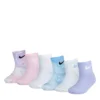 Nike Girls Tie Dye Ankle Socks 6 Pairs - Tie-dye -Shoe Sales Store US 01 900403 00