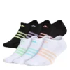 Adidas Girls Superlite No Show Socks 6 Pairs - White
