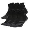 Adidas Boys Cushioned Angle Stripe Quarter Socks 6 Pairs - Black -Shoe Sales Store US 01 901499 00