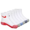 Nike Boys Ankle Socks 6 Pairs - White -Shoe Sales Store US 01 901695 00