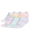 Adidas Girls Superlite Ombre No Show Socks 6 Pairs - White -Shoe Sales Store US 01 902226 00