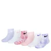 Nike Girls Quarter Socks 6 Pairs - Tie-dye