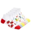Ladeda Girls Animal Fruit Days Of The Week No Show Socks 6 Pair - White -Shoe Sales Store US 01 902480 00
