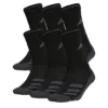 Adidas Boys Cushioned Crew Socks 6 Pairs - Black -Shoe Sales Store US 01 941068 00